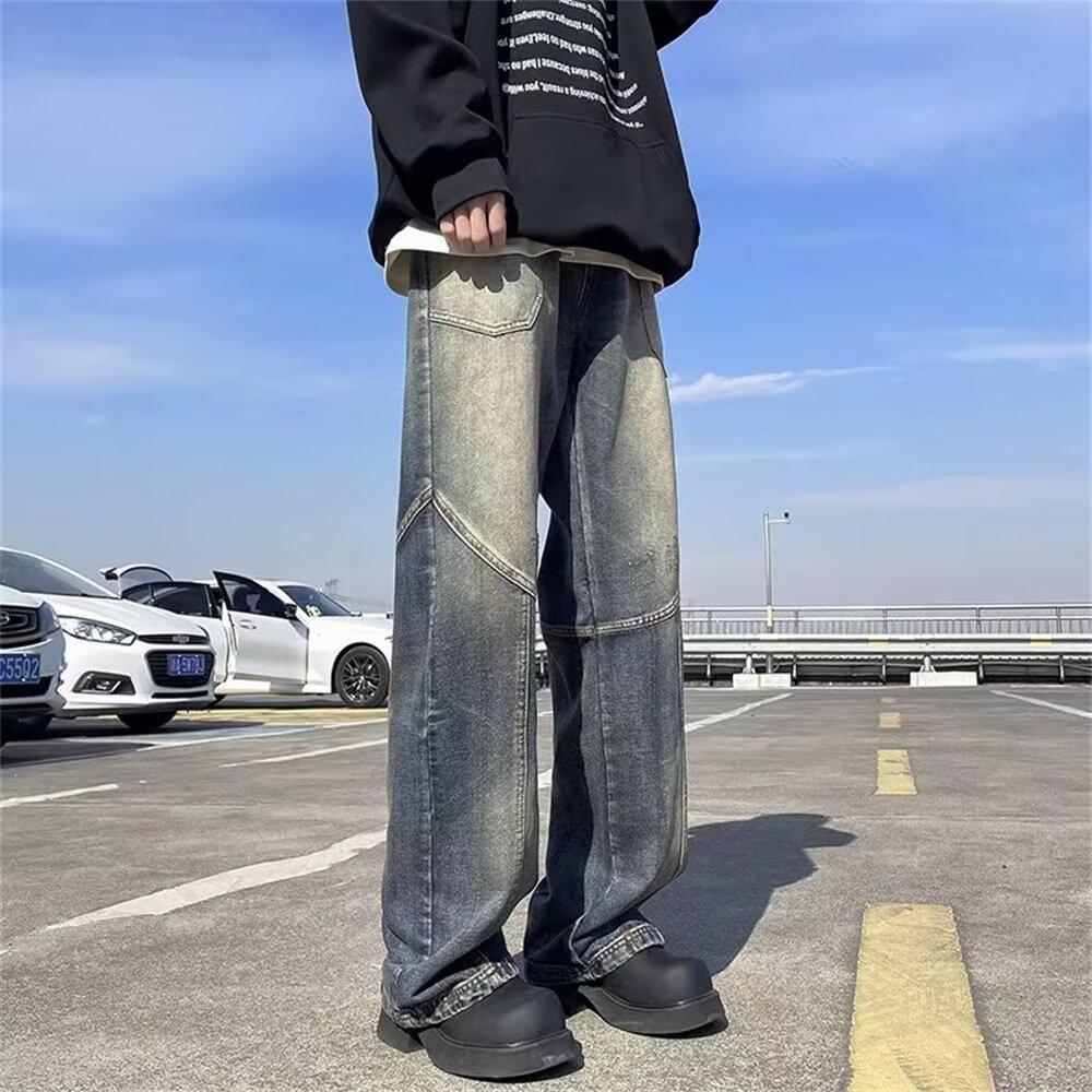 JYL Men's Jeans New Stylish Trendy Spring Autumn Plus Size Loose Harem Denim