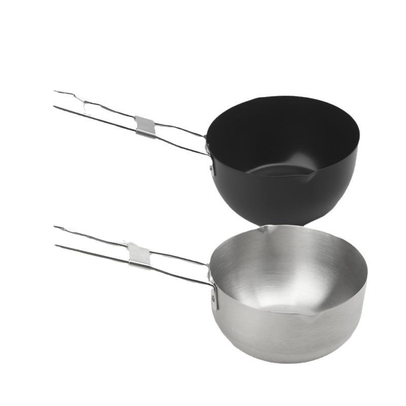 Мини-маленькая кастрюля из нержавеющей стали для защиты от брызг масла, маленькая кастрюля для наливания масла и соуса, бытовая кастрюля для жарки и кипячения, барбекю