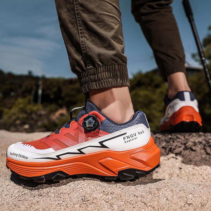 Men's Stylish Outdoor Hiking Shoes Hard-wearing Trekking Sneakers Plush Lined Quality Male Footwear New Arrivals