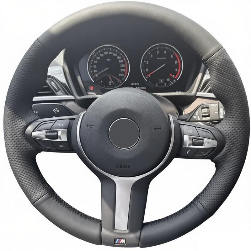Кожаный чехол на руль автомобиля для BMW M3 M4 M Sport F30 F31 F34 F10 F11 F07 X1 X2 X3 F25 F32 F33 F36 F48 F39 Салон автомобиля