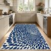 Modern Abstract Washable Kitchen Carpet Decoration Bedroom Soft Non Slip Bedside Mat Blue White Lounge Fluffy Large Area Rug