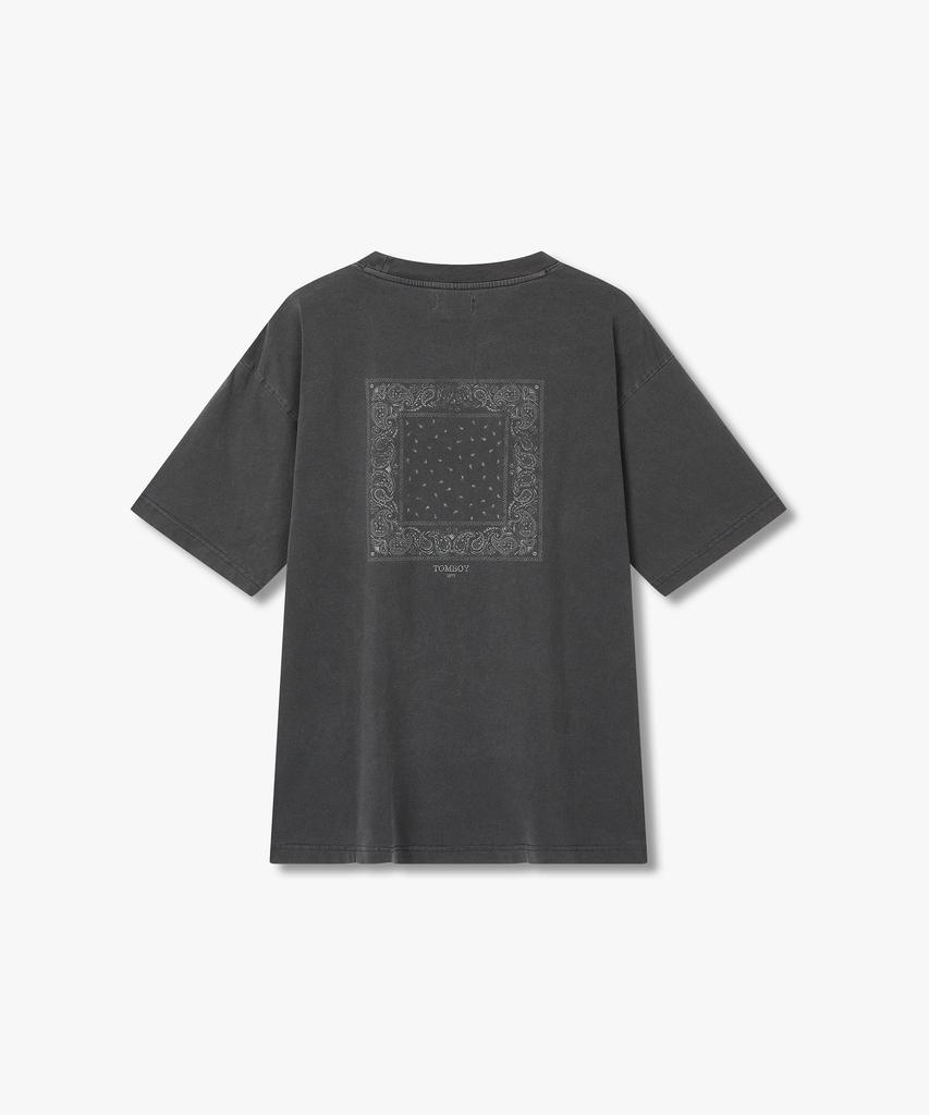 STUDIO TOMBOY [Men] Back Bandana Print T-Shirt_Dark Gray 91M6222322