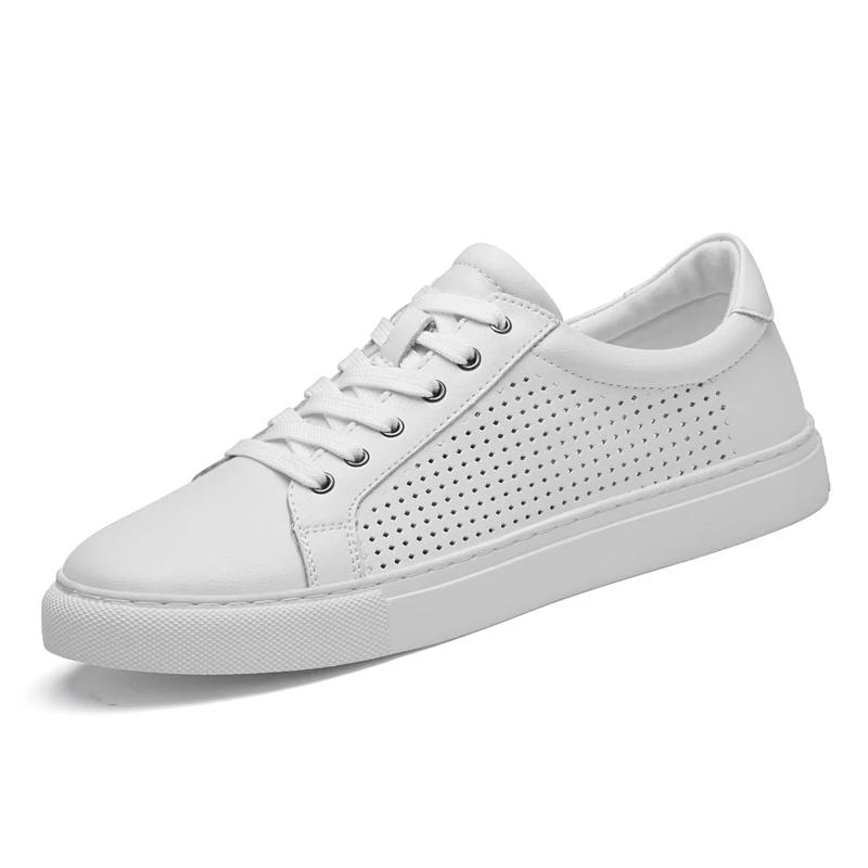 Fashion Luxury Brand Men's Sneakers Genuine Leather Casual Shoes Leisure Walk Men Shoes All-match Outdoor Skateboard Footwear For Male