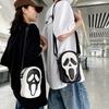 Quirky Ghost Skull Crossbody Bag Hip Korean Style Small Shoulder Bag With Pu Material