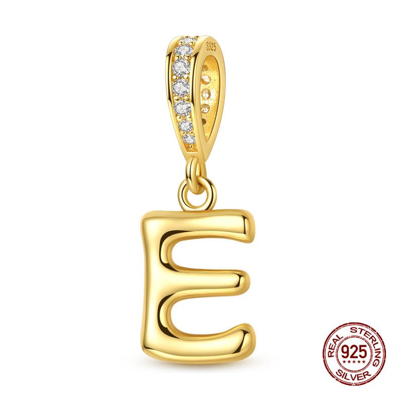 Новинка Оригинальные Шармы Медь 26 Золотых Букв А-Я Шарм-Бусина Подходит для Оригинального Браслета 3 мм для Женщин DIY Модная Бижутерия Подарок