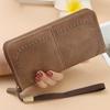Women Hollow Zipper Wallet Leather Clutch Retro Female Hollow Organ Card Bag Large Capacity Long Mobile Phone Card Holder
