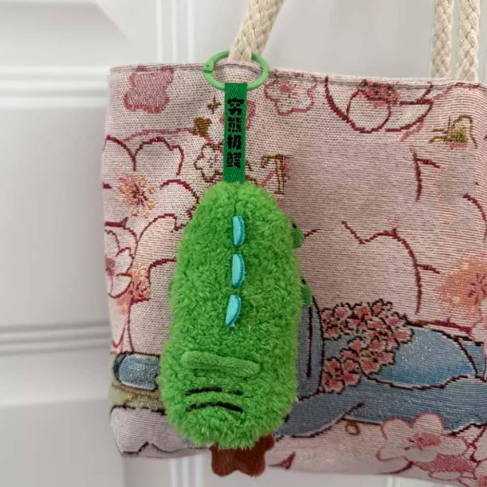 Soft Cartoon Crocodile Pendants Chick Friends Bag Charm Creative Plush Animal Key Ring  Party