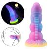 Luminous Silicone Anal Dildo Butt Plug with Suction Cup G Spot Clitoral Stimulator Prostate Massager Adult Sex Toys for Women