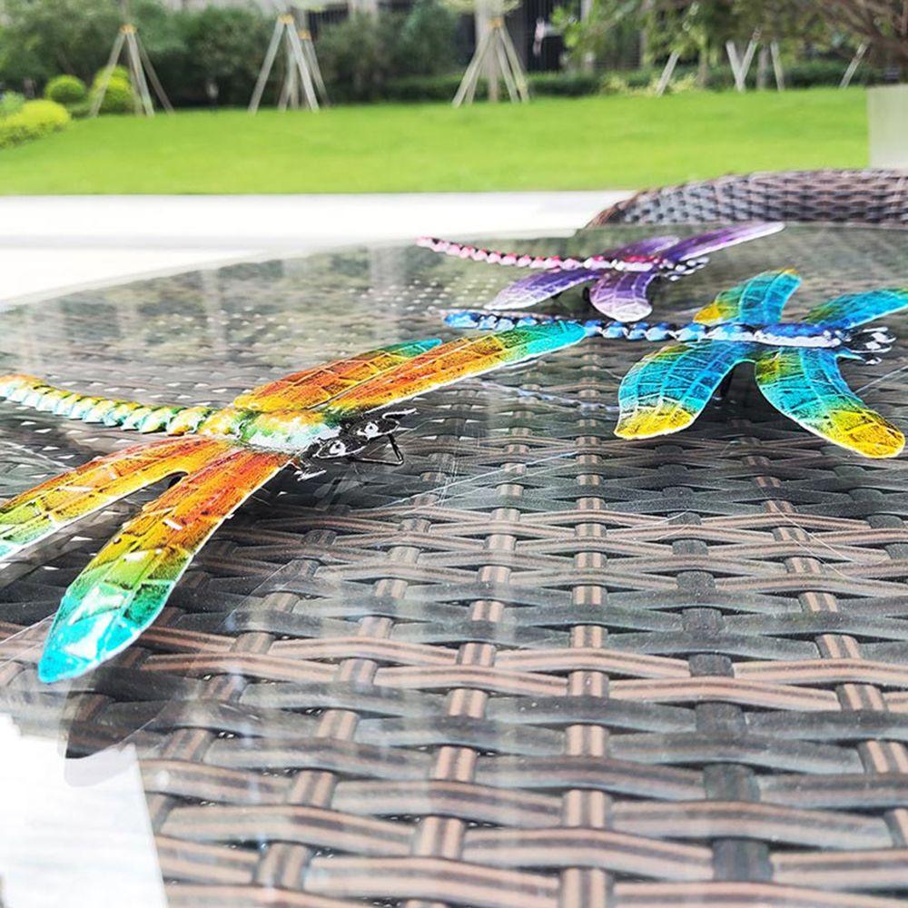 Iron Art Handmade Craft Garden Pendant Wall Hanging Sculptures Ornaments Dragonfly Decorations