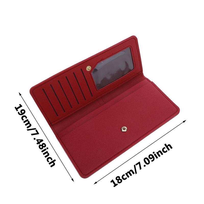 Кожаный длинный кошелек, держатель для идентификационных карт, банковская кредитная карта, многофункциональный тонкий карманный кошелек на молнии