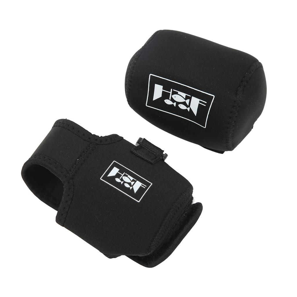 2PCS Fishing Reel Cover Neoprene Impact Resistant Elastic Fishing Reel Pouch for Outdoor