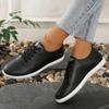 Fashion Women Flat Soft Sole Shoes Colorblock Single Vulcanized Sneakers Casual Round Toe Lace-Up Patent Leather Shoes Sapatos Feminino