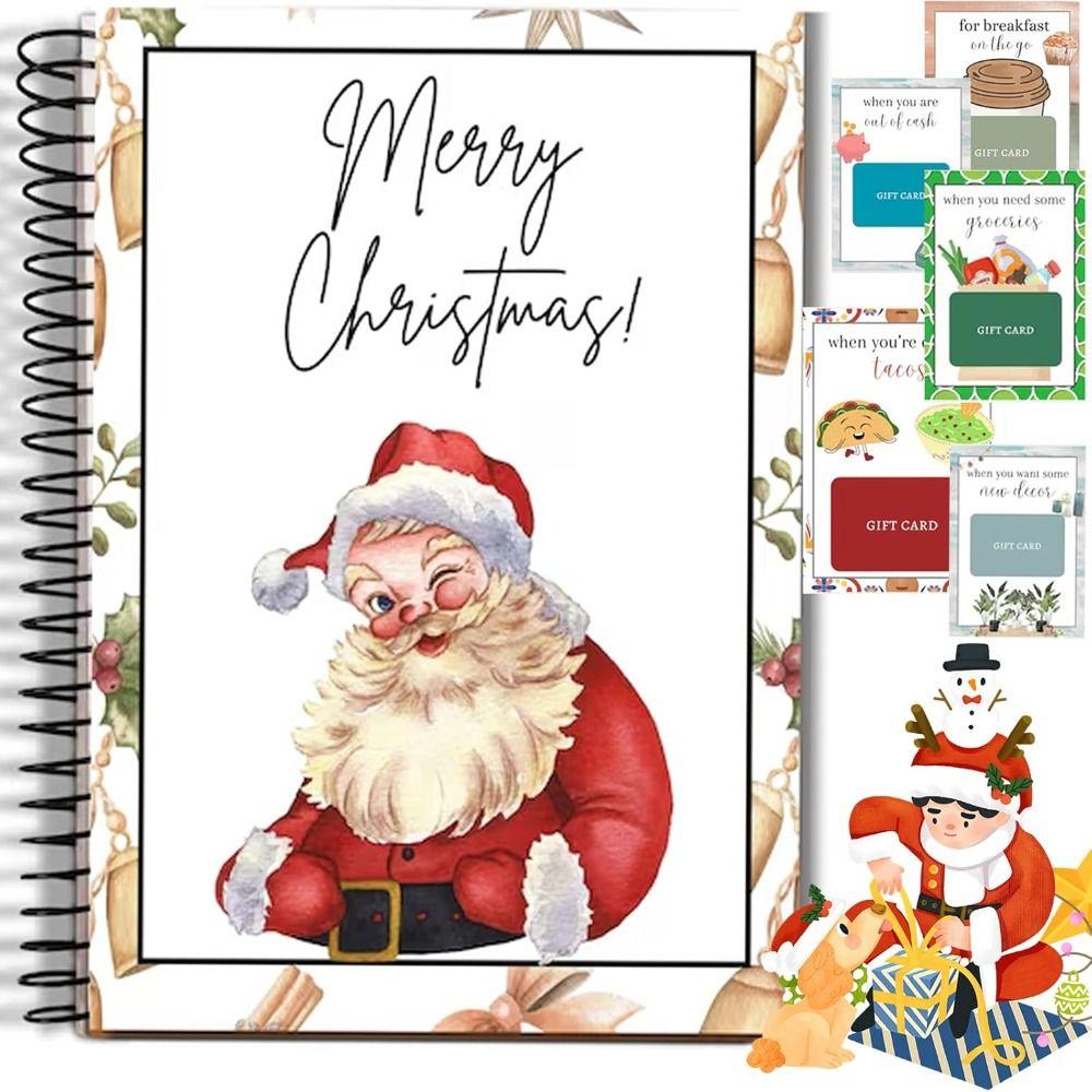 Spiral-Bound Christmas Gift Card Book Festival Christmas Gifts for Teenagers Greeting Cards Holder Greeting Card Organizer