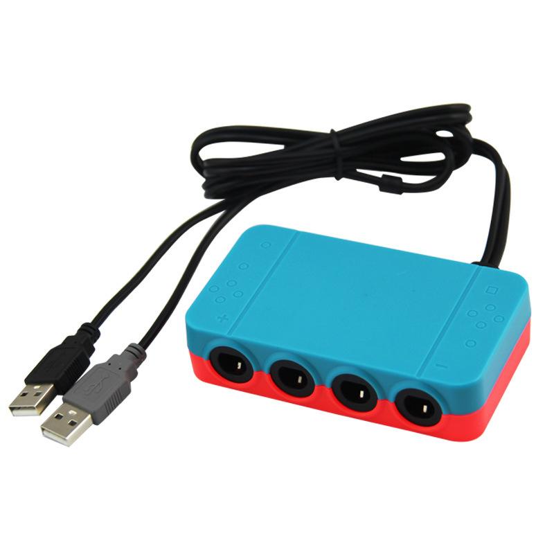 4 Port Gamecube Controller Adapter for GC To Switch/WII U/PC Conversion Box Game Handle Converter for Multi-Player Games