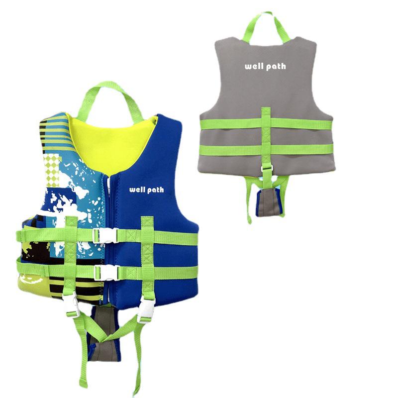 WELLPATH Kids' Swim Vest: Large Buoyancy Life Jacket for Boys & Girls' Swimming Assistance