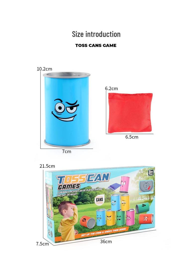 Трансграничный набор для бросания мешочков с фасолью со светом - Игрушка для бросания колец для помещений и улицы