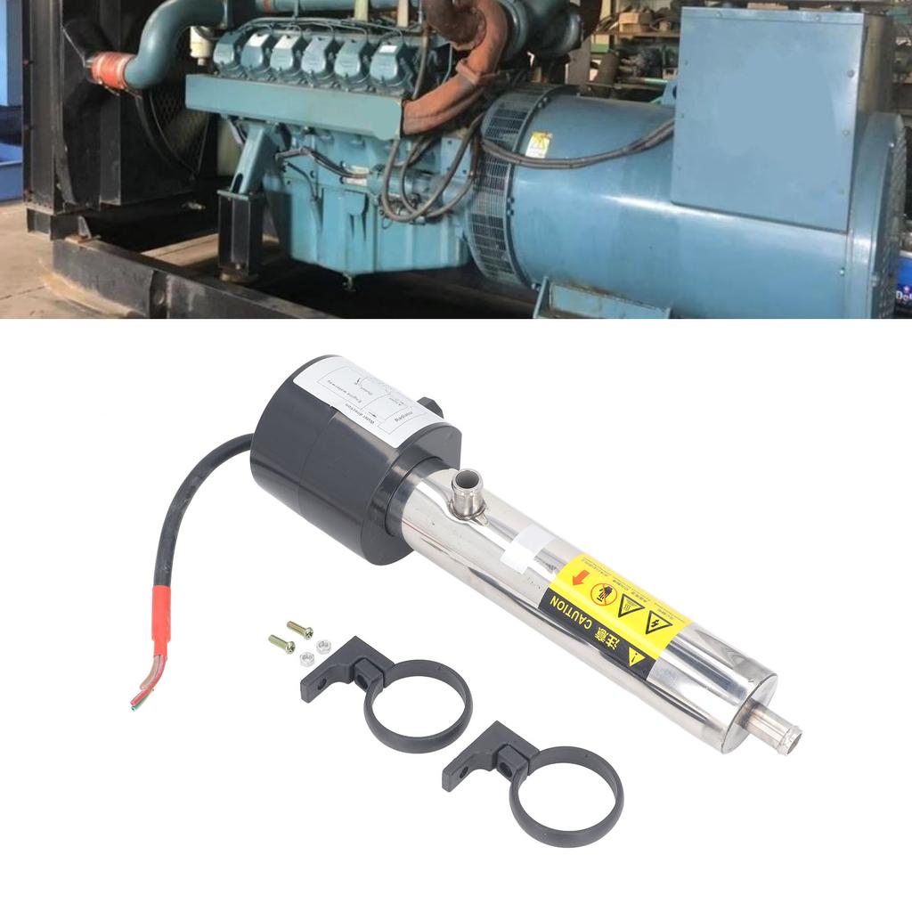 Нагреватель водяной рубашки 2000 Вт с регулируемой температурой, подогреватель охлаждающей жидкости двигателя из нержавеющей стали для 