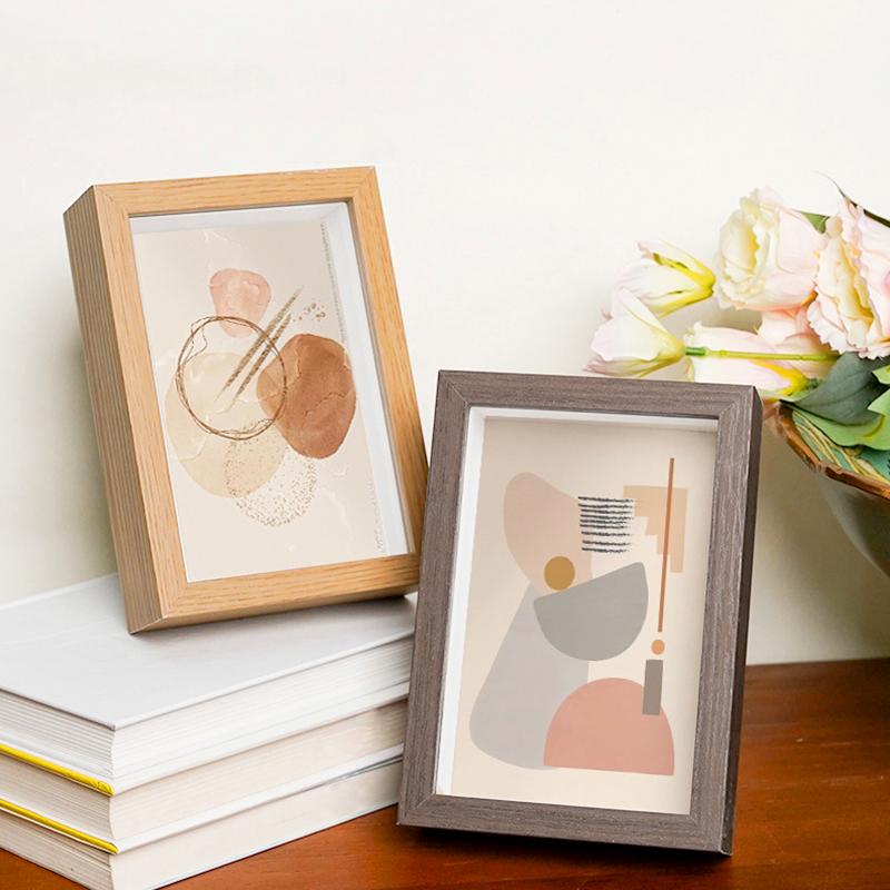 1 шт. полая 3 см ручная работа DIY сухоцвет хранение современная простая деревянная фоторамка художественный стиль украшение дома