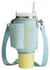 Stanley All-Day Quencher Сумка-переноска для стакана 40 унций Ручка для стакана Сумка через плечо Держатель для телефона Карман для карт Съемный ремешок Без BPA Туманный