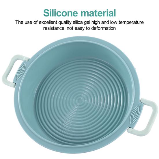 Круглая форма для торта, силиконовая форма для выпечки с ручкой, пищевая категория, не содержащая BPA, термостойкая многоразовая микроволновая печь, безопасная форма для сырного торта