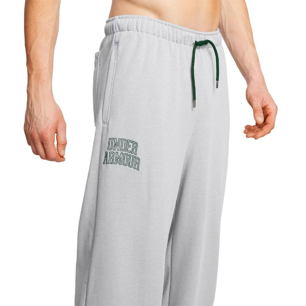Under Armour Иконка Hwt Терри Принт с буквами Повседневные брюки Мужские Светло-серый 1386551-011