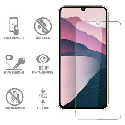 Для Samsung Galaxy A34 5G 2.5D Закаленное стекло с дугообразным краем Пленка Защита экрана HD без отпечатков пальцев