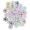 50Pcs Button Colorful Painted Football Pattern Wooden Button Clothing Decorative Accessories