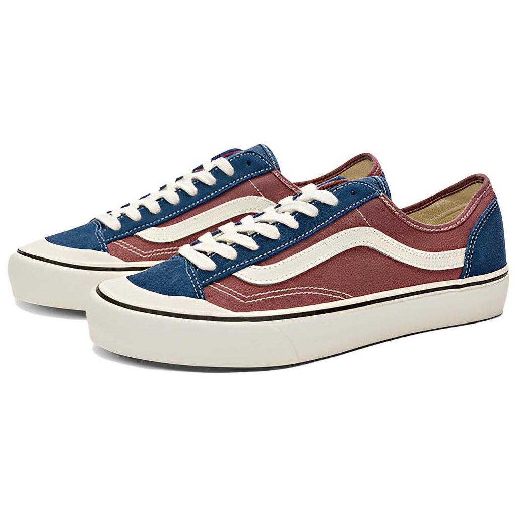 Vans Стиль 136 Низкие кеды для скейтбординга Унисекс Кроссовки Белый Красный Синий VN0A4BX9BKM