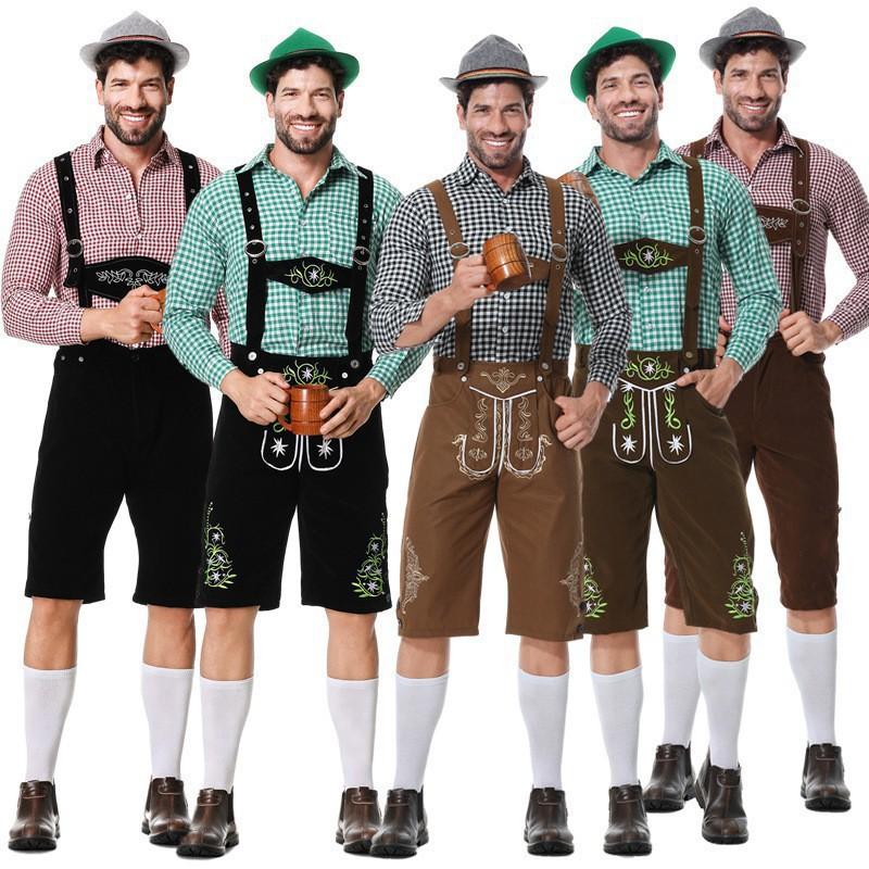 Mens Bavarian Traditional Oktoberfest Costume German Beer Festival Workwear