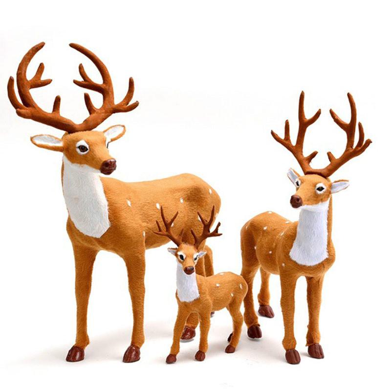 Gift Xmas Year 1pc Christmas Simulation Reindeer Reindeer New Elk Plush Doll