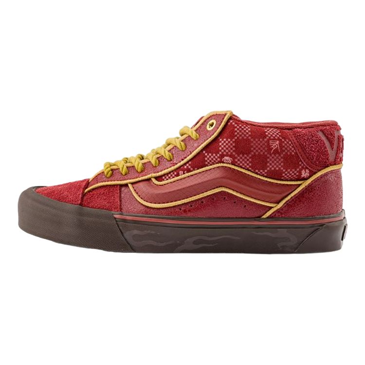 Vans Knu Mid Skool Year of the Dragon Unisex Sneakers Red Dark-Red Brown VN000E56D38