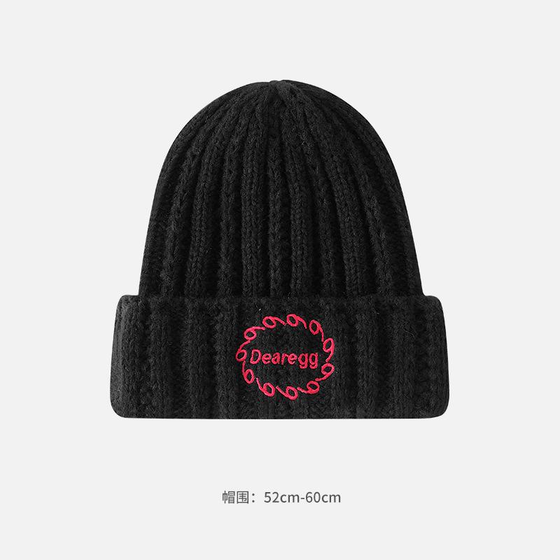 Шапка из шерсти Alphabet женская осенне-зимняя, ветрозащитная, для защиты ушей, для лица, модная, универсальная, теплая, вязаная шапка