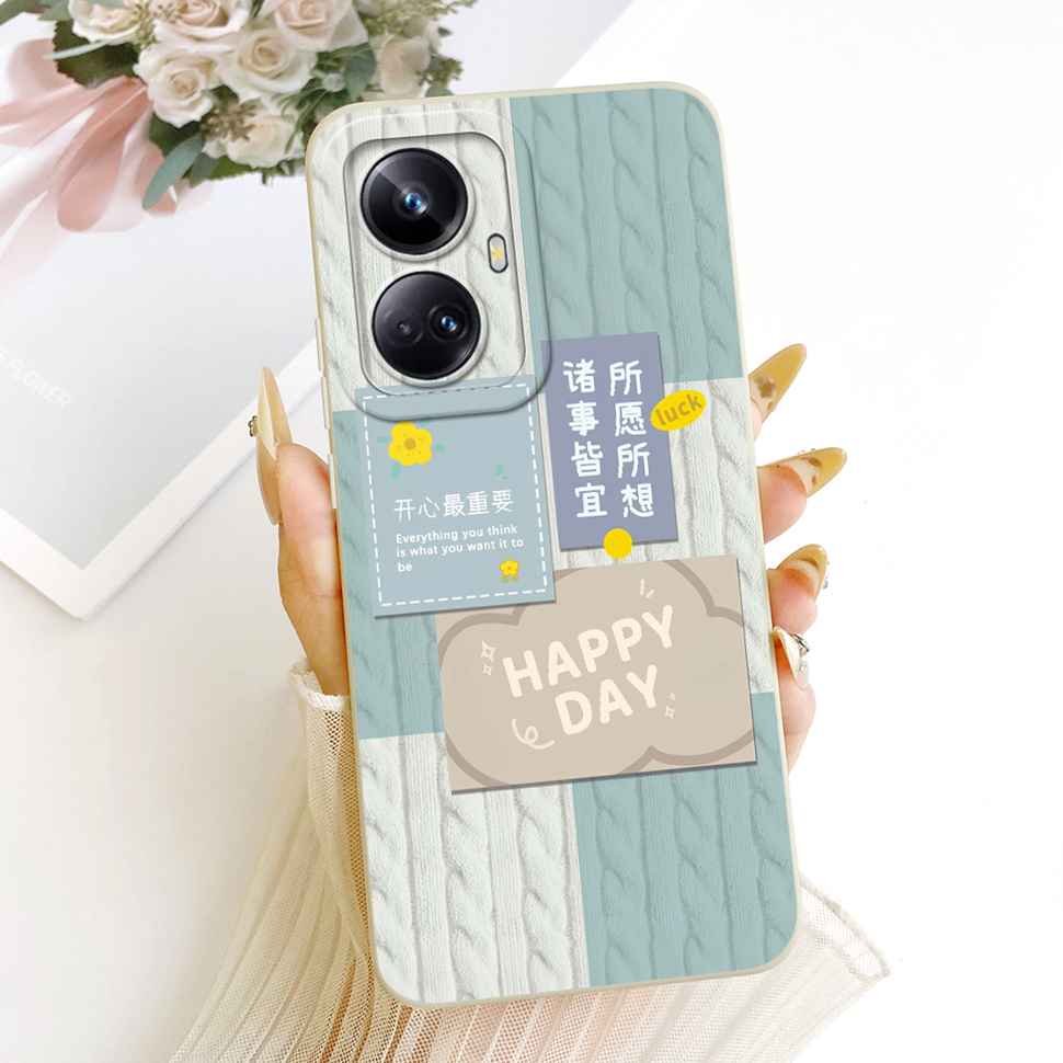 Для Realme 10 Pro Plus 5G RMX3687 RMX3686 Чехол Модный Рисунок Цветок Силиконовый Мягкий Корпус Для Realme10 Pro+ ProPlus Задняя Крышка