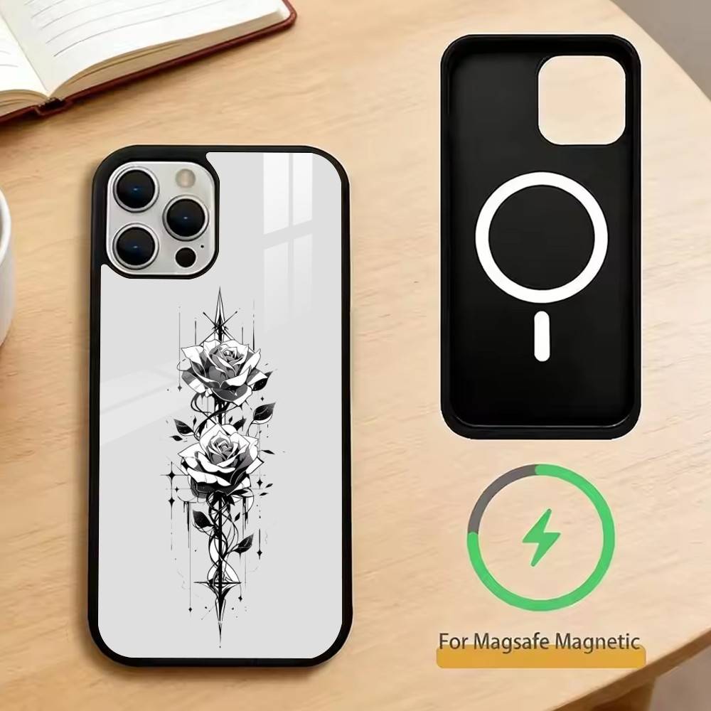 Креативный узор 'Меч' Чехол для телефона для iPhone 17, 16, 15, 14, 13, 12, 11 Plus, Pro Магнитный для Magsafe Беспроводной зарядки