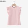 Женские повседневные летние майки без рукавов с круглым вырезом