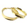 [N8313] - Retro Gold 'Hélène De Troy' Hoop Earrings - 6.5 Cm 1.4 Cm