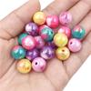 High Quality UV Dazzle Color Accessories Necklace Handmade 12mm Acrylic DIY Jewelry Making 10Pcs Peach Heart Fashion Round Creative Bracelets Beads