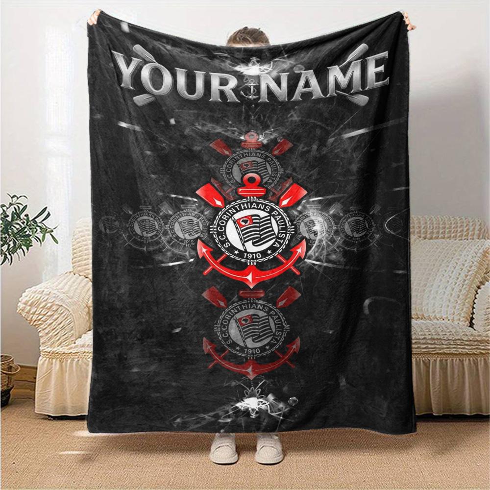 Name Custom Corinthians Print Flannel Blanket High Quality Warm Comfortable Cover for All Seasons Perfect for Gifts Home Decor