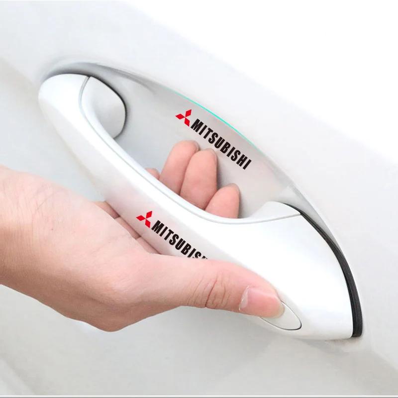 8PCS Clear Universal Car Door Bowl Sticker Auto Products for Mitsubishi Eclipse Cross Xpander Mirage Attrage Ralliart