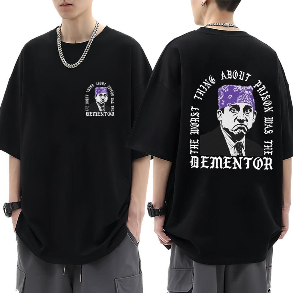 Тройка с принтом Prison Mike Michael Scott в стиле The Office, ТВ-сериал, дизайн с Дуайтом Шрутом и Джимом Халпертом, хлопковая оверсайз футболка