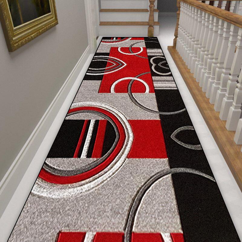 Геометрический скандинавский длинный ковер для коридора, противоскользящий, коврики для прихожей, украшение дома, прихожая, входной коврик, моющийся ковер-дорожка