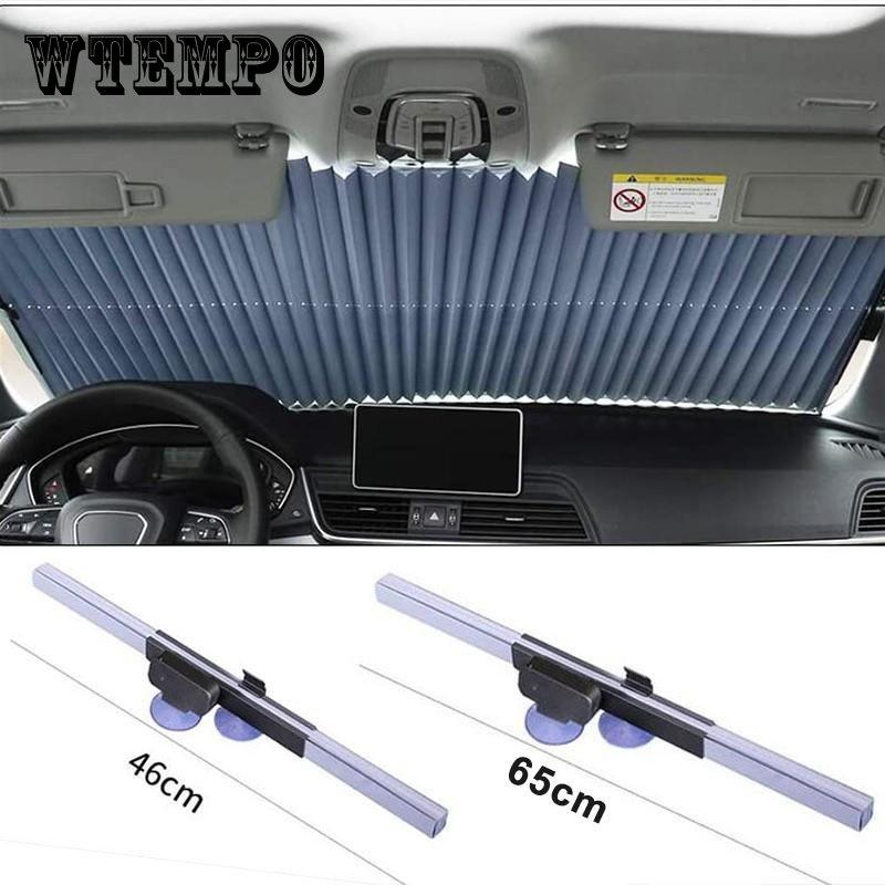 46/65 см выдвижной солнцезащитный козырек автомобиля внедорожник грузовик лобовое стекло солнцезащитный козырек заднее окно солнцезащитный козырек УФ-защита занавеска