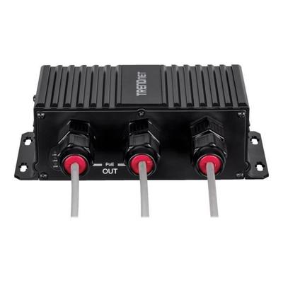 Сетевой удлинитель TRENDnet - 2 x Ethernet 1000Base-T - Увеличение дальности на 200 м - Настенный монтаж