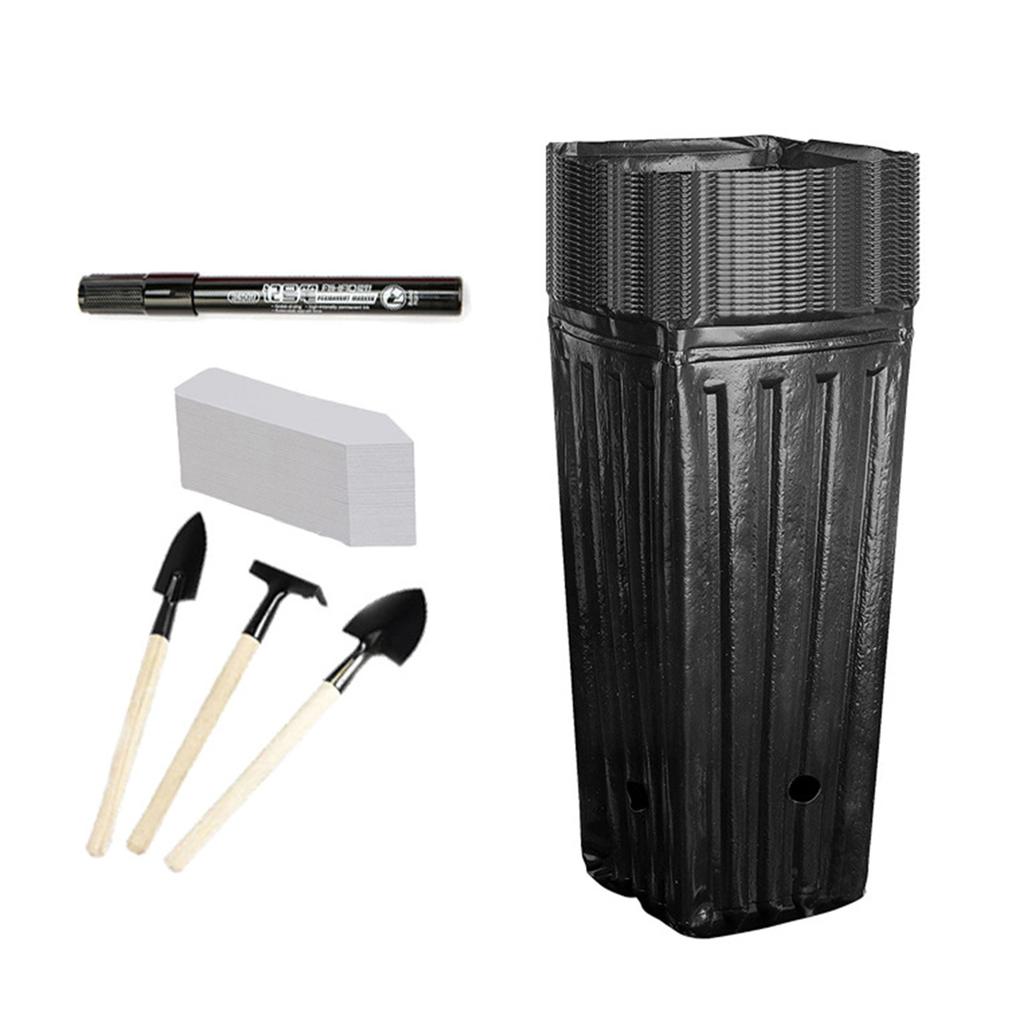 20 шт. высокие квадратные стаканчики для рассады, пластиковые глубокие горшки для рассады, дышащая конструкция для пересадки садовых деревьев