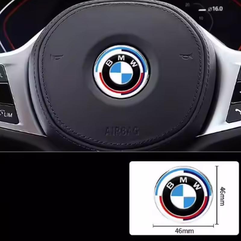 KYLZ4 1 шт. 45 мм Наклейка-эмблема на руль автомобиля Авто-стайлинг Для BMW M3 M4 M5 E36 E39 E87 E90 E53 F07 F34 F44 G20 G30 FXPT-BMW