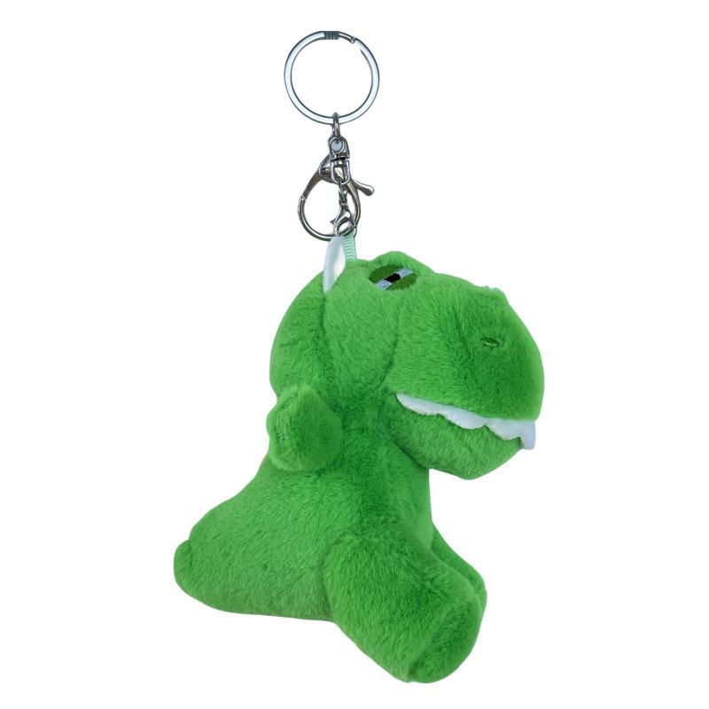 Adorable Sleepy Dinosaur Plush Keychain Cute Green Stuffed Animal Bag Charm