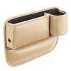 Car Seat Gap Storage Box with Cup Holder Large Capacity Wear Resistant Waterproof Center Console Car Interior Organizer