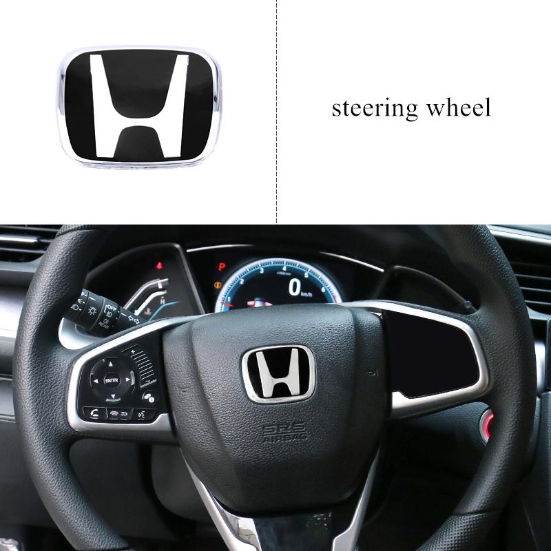 PLXI9 Car Front Hood Emblem Logo Rear Trunk Badge For Honda 2006-2025 Civic FIT HRV Vezel Avancier Accessories