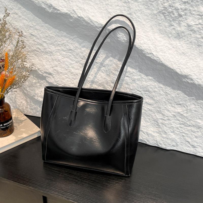 Винтажная текстура, портативная сумка-тоут, женская, 2025, новая, повседневная, большой вместимости, на плечо, премиальная, универсальная, сумка под мышкой, тренд