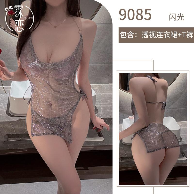 Sexy underwear perspective sexy mesh, hot teasing, free of suspenders